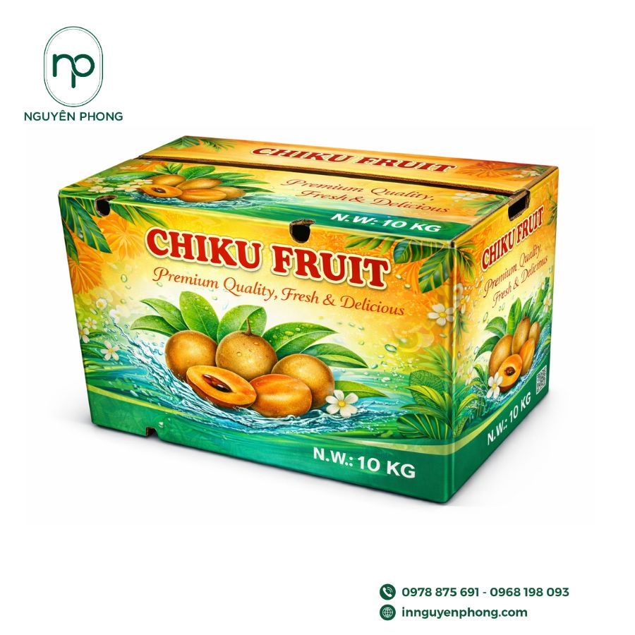 In thùng carton đựng hồng xiêm 